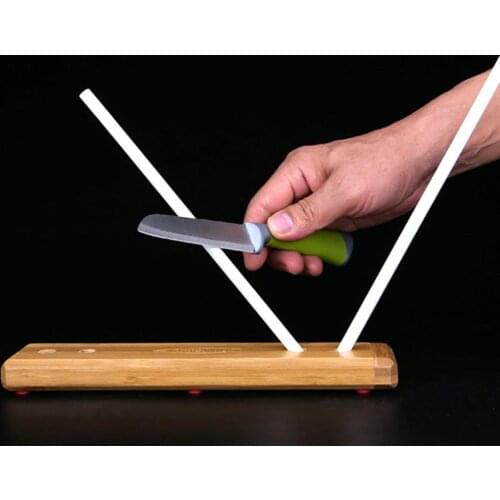 4-Rod Ceramic Crock Stick Turn Box Sharpener Kitchen Whetstone Sharpening Tool