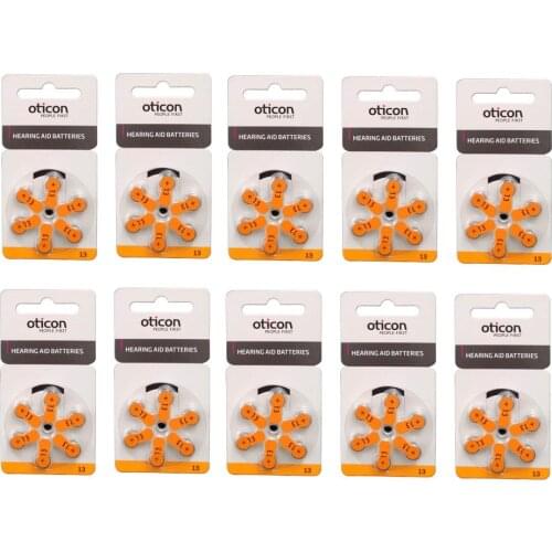 Oticon Hearing aid Battery 6'lı No:13 Total 10x6 = 60 PCs SKT:2022