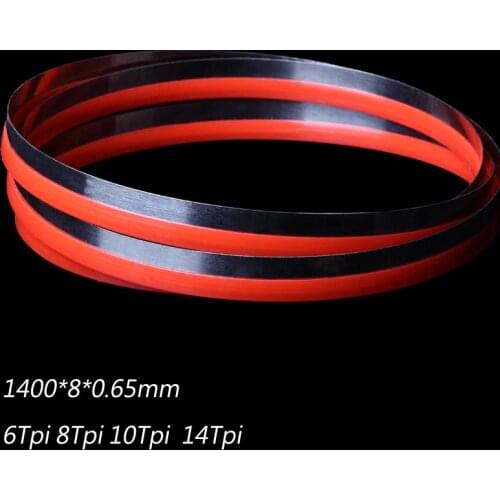 Free Shipping 3 Pieces 8" Wood Band Saw Blades 1400*8*0.65mm*8 Teeth Saw Blades Cutting Curve 8*0.65*1400mm*14Tpi (6, 8, 10Tpi)