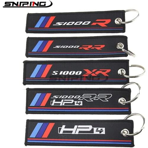 Motorcycle keychain pendant For BMW S1000R S1000RR S1000XR S1000RR HP4 badge embroidery key ring