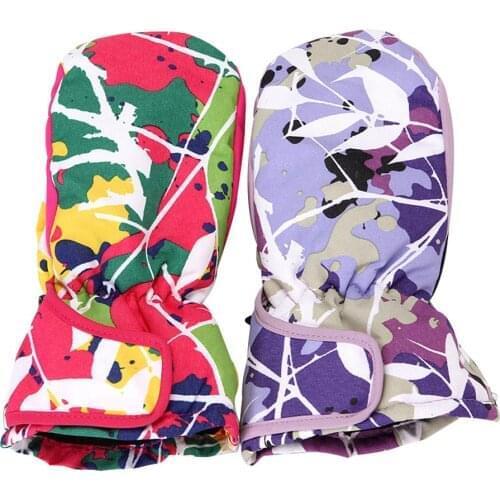 Children Mittens Gloves Snowboarding Skiing Gloves On For Outdoor Sports Kids' Bike Cycling Warm Thicken Gloves Windproof