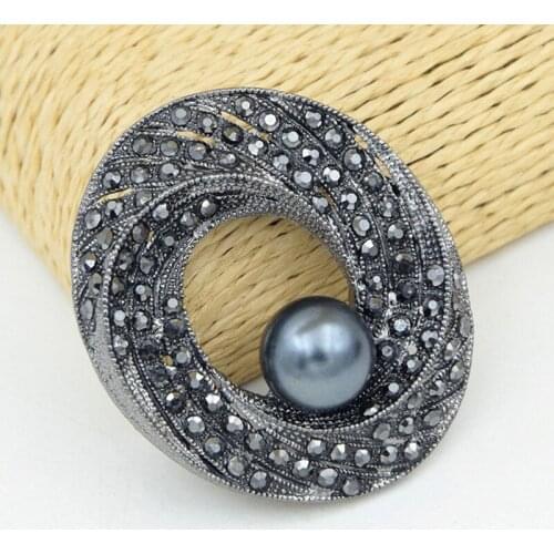 Earofcorn Best Selling Retro Gun Black Brooch Coat Decoration Wild Brooch Pin Silk Scarf Buckle