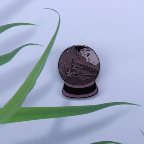 Edward Scissorhands Snowglobe Glitter Enamel Pin