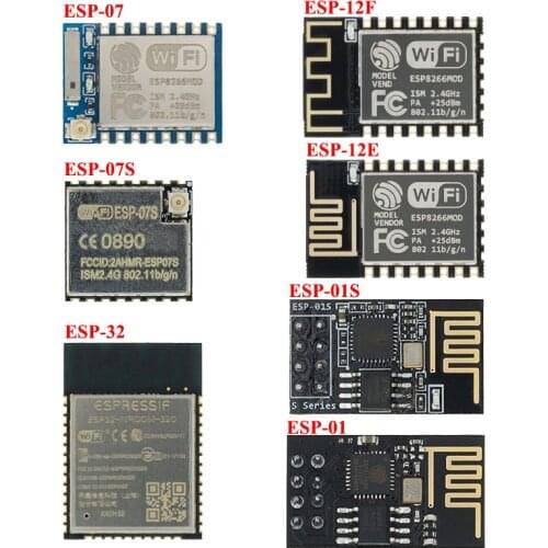 ESP8266 ESP-01 ESP-01S ESP-07 ESP-12E ESP-12F ESP-32 serial WIFI wireless module wireless transceiver 2.4G