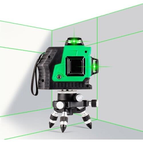 Hot Sale High Performance 360 Horizontal Red lines Green lines 3D 12Lines Laser Level Self-Leveling Instrument Auto Threading