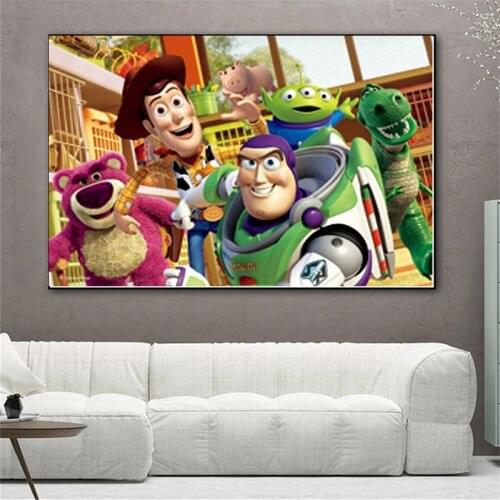 Disney Toy Story Oil on Canvas Painting Wall Art Posters and Prints Wall Art Picture Home Decoration No Frame for Child Room