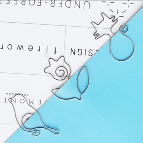 Creative Cartoon Animal Shaped Metal Memo Clips Bookmark Clamp Office School Stationery Gift for Students Kids Teachers