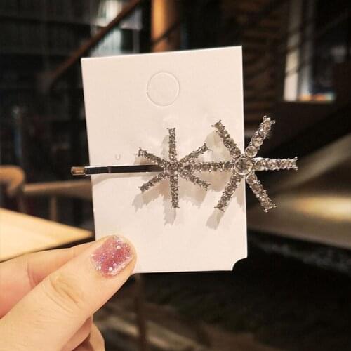 MISANANRYNE Shiny Crystal Rhinestones Hairpins Barrettes Hair Clips Hairstyle Design Styling Tool Hair Accessories