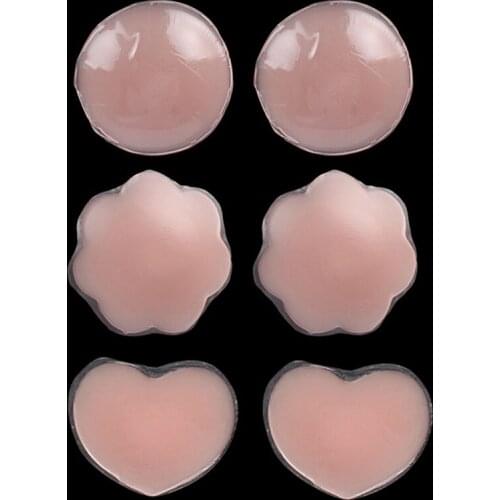 Reusable Women Breast Petals Lift Nipple Cover Invisible Adhesive Silicone Push Up Sexy Backless Strapless Breast Cover Pasties
