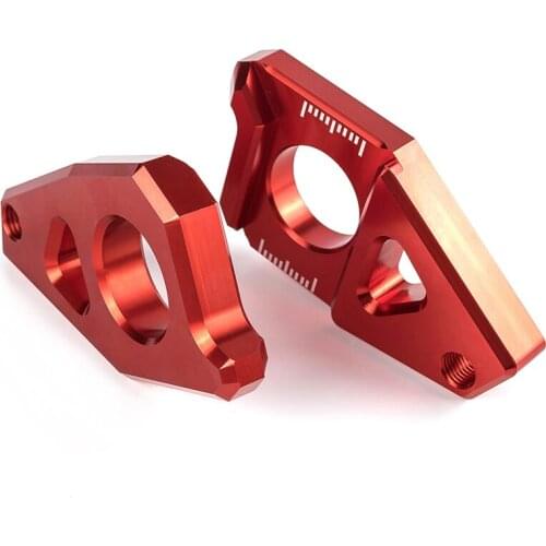Motorcycle CNC Rear Axle Spindle Chain Adjuster Blocks For Yamaha T MAX 530 2012-2015 FZ8 12-15 FZ1 06-15 YZF-R1 05-15