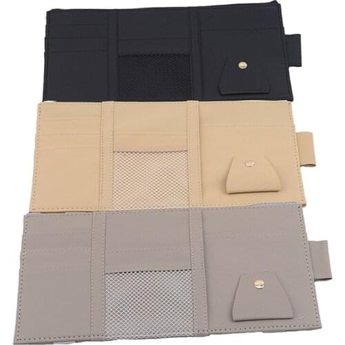 Multi Function Automobile Car Sun Visor Organizer Pouch Storage Bag Case Hanging Card Holder Universal Car Interior Accessories