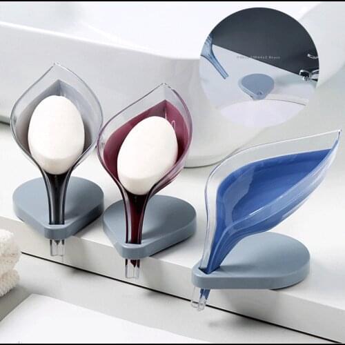 Leaf Shape Soap Box Bathroom soap holder Dish Storage Plate Tray Bathroom Soap Holder Case Bathroom Supplies bathroom gadgets