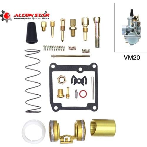Alconstar- VM20 Motorcycle Motorbike Carburetor Repair Kit Repair Tools With Spare Jets Replacement For Mikuni VM20 Carburetor