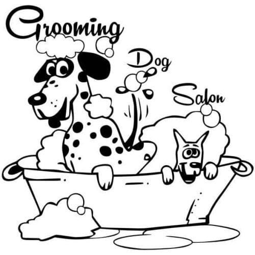 Dog Grooming Salon Pet Shop Sticker Decal Muurstickers Posters Vinyl Wall Art Decals Parede Decor Mural Pet Shop Sticker