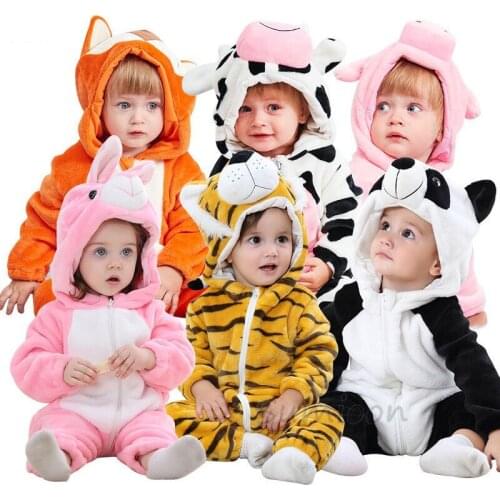 Infant Clothing Baby Boys Clothes Winter Panda Newborn Baby Rompers For Baby Girls Jumpsuit Carnival Bebes Costume 0-2 Year