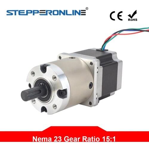 15:1 Planetary Gearbox Nema 23 Stepper Motor 2.8A for DIY CNC Mill Lathe Router