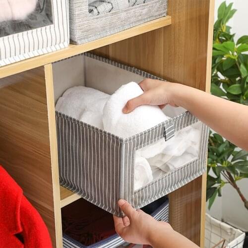 Foldable Underwear Storage Box Household Non Woven Clothing Storage Box Space-Saving Wardrobe Drawer Finishing Container