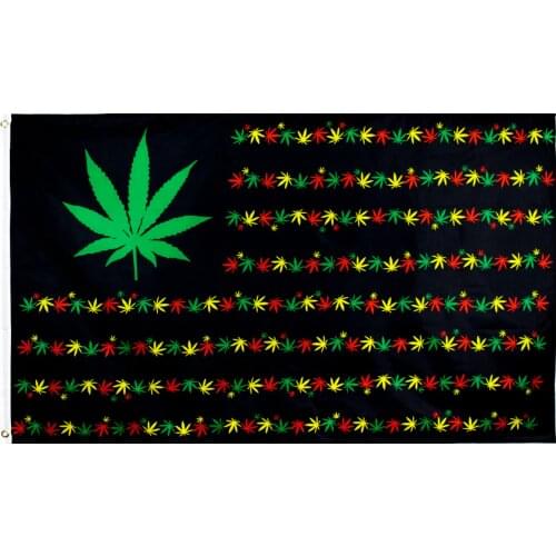 Yehoy 90x150cm 420 somewhere weed usa Reggae Rasta Hippie FlagFor Bar Party Music Festival Tattoo Shop