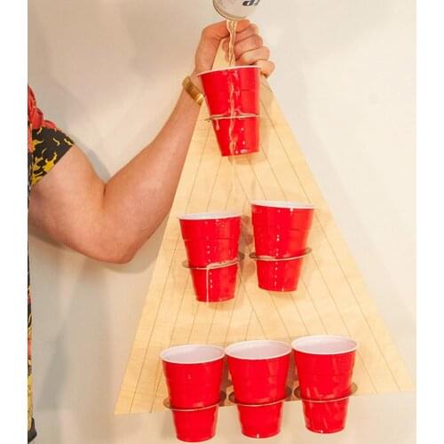 1 Set Entertainment Fun Party Drinking Game Party Game Drin King Toy Board Party Game Throwing Drinking Props 6 Red Cups & Board