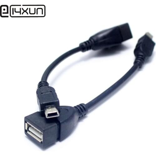 1pcs Micro USB Male Plug to USB 2.0 AF Female jack OTG Adapter Connector with Cable for Phone PC U disk