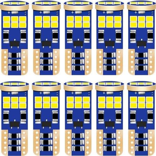 10Pcs T10 W5W WY5W Super Bright 2016 LED Canbus No Error Car Interior Reading Dome Lights Auto Parking Lamp Wedge Tail Side Bulb