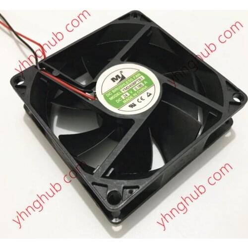 Huaxia Hengtai YM2408PTB1 DC 24V 0.18A 80x80x25mm 2-Wire Server Cooling Fan