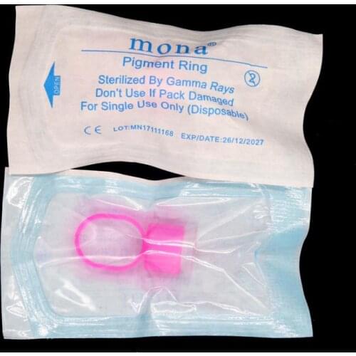 20bags 100pcs/bag Tattoo Ink Ring Cups Glue Cap Sponge Microblading Pigment Cup Tattoo Tool Holder Disposable Permanent beauty