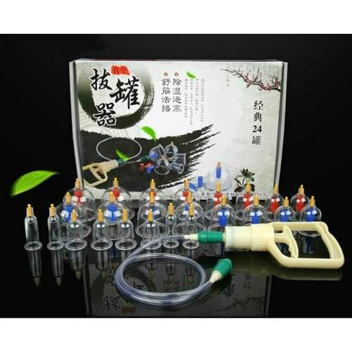 6/12/24Pcs Massage Cans Health Monitors Chinese Cupping Therapy Cans Pull Vacuum Cupping massage Cups Banks Tank Set Care Tool