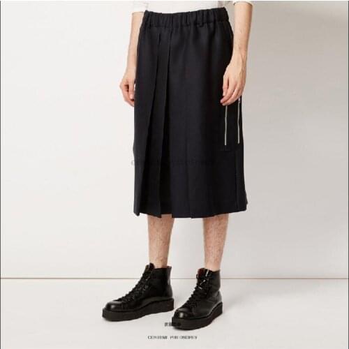 27-46 New 2020 Summer Casual Loose Wide Leg Shorts Hairstylist Personality Shorts Skirts Stage Singer Costumes Plus Size Shorts