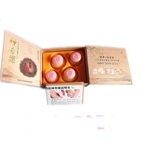 4 pcs slimming body silicone cupping set massage cup acupuncture suction cup vacuum tank set