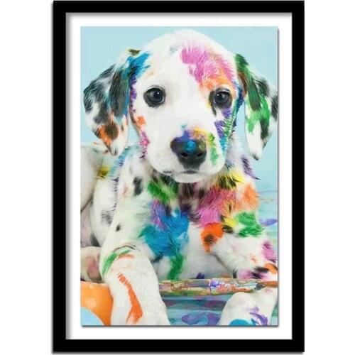 5d diy Diamond embroidery colorful dog diamond painting Cross Stitch full square drill Rhinestone home