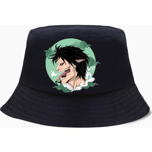 Anime Attack On Titan Panama Bob Hat Shingeki No Kyojin Sun Beach Fisherman Caps Bucket Hats Visiere Protection Sunhats Sunshade
