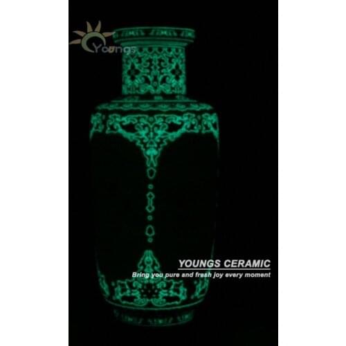 Antique Chinese Handmade Ceramic Porcelain LUMINOUS Hollow Out Pronus Vases