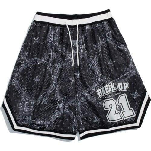 Bandana Paisley Flowers Print Shorts Running Sports Jogging Training Shorts Casual Streetwear Mens Loose Short Pants