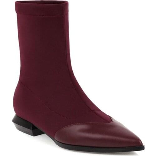 Big Size Pointed boots boots women shoes ankle boots for women ladies boots shoes woman winter