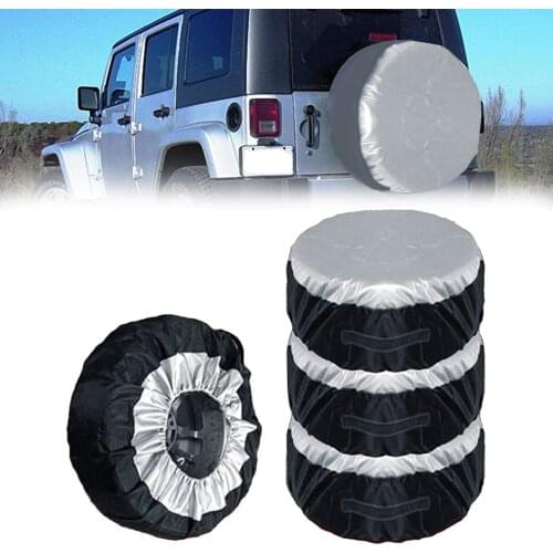 1Pc Car Spare Wheel Cover Dustproof Sun Protection Cover Waterproof Oxford Cloth Polyester Tire For Cars Wheel Protection Cover