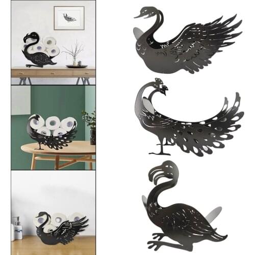 Animal Toilet Paper Roll Holder Metal Wall-mounted Bathroom Tissue Storage