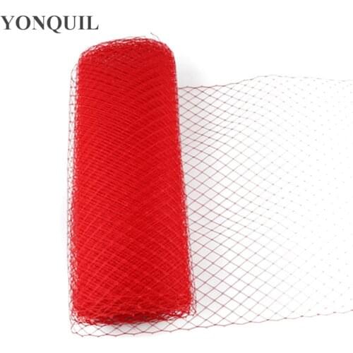 Red Or 26 Colors 10"(25CM) Russian Veils Millinery Hat Veil Fascinator Veils DIY Hair Accessories 10Yard/Lot LD14