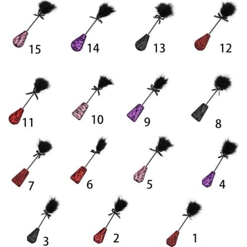Couple Sex Toys Flirting Hitting Spanking Paddle Erotic Fluffy Feather Lace Tickled Whip Flogger BDSM Bondage Adult Game