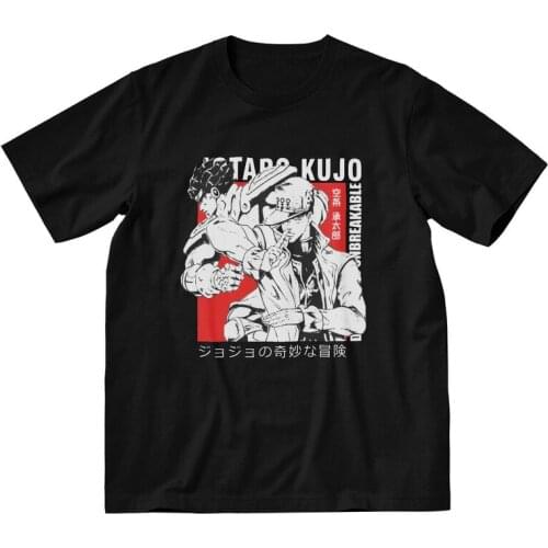 Jojo Bizarre Adventure T Shirt Men Short Sleeve 100% Cotton T-shirts Jotaro Kujo Dio Brando Tees Top Graphic Tshirt Gift Idea