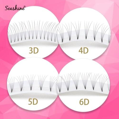 Seashine LASHES premade fan Pre Made Volume Fans Lashes short stem Volume Lashes Eyelash Extension