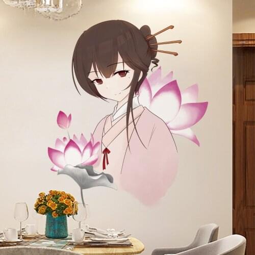 Classical Girl Wall Stickers Girl Heart Bedroom Room Decoration Living Room Corridor Wall Decoration Creative Chinese Mural
