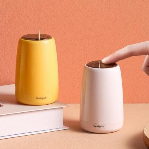 Toothpick Box Creative Press Toothpick Dispenser Nordic Simple Style Toothpick Storage Container Organizador Kitchen Accessories