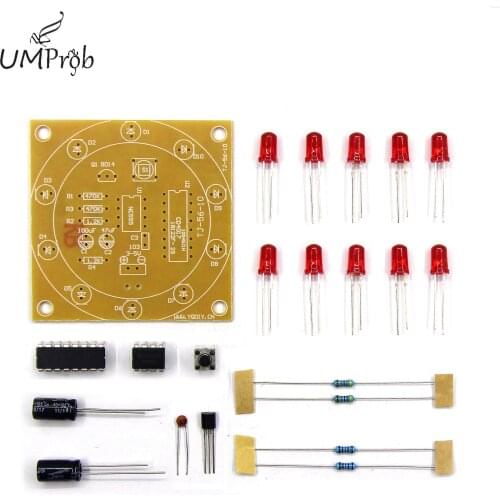 Round Lucky Rotary Kit CD4017 NE555 Interesting DIY Kit Electronic Production for Learning Kit