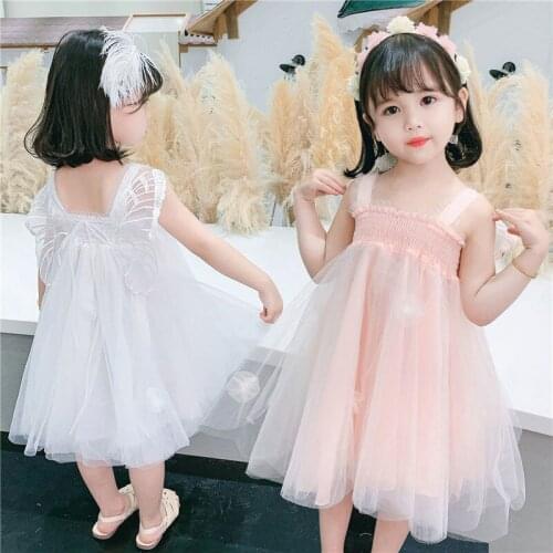 Girls' summer dresses, new foreign style, childrens fluffy yarn, baby princess dresses, dresses, baby skirts