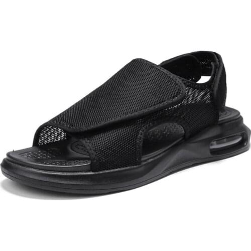 Men masculina slip footwear hollow big hombre sandal rubber plage luxury cuero homme on breathable male dress sandalhas casual