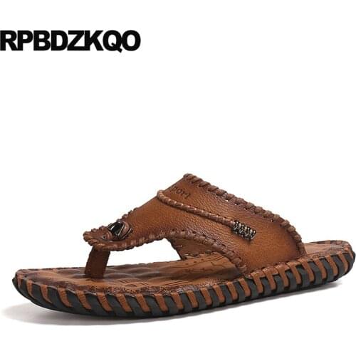 Native outdoor mens sandals 2019 summer metal shoes slides brown slip on flat slippers runway flip flop nice designer leather
