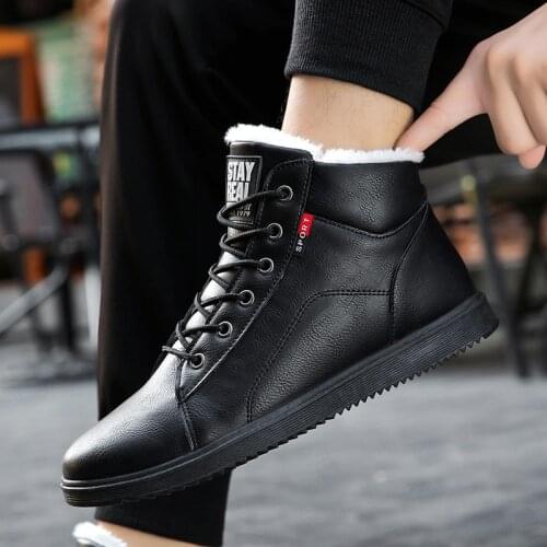 New Winter Shoes Men Comfortable High Quality Fur Mens Boots Fashion Super Warm Shoes Men Winter MenS Boots 7