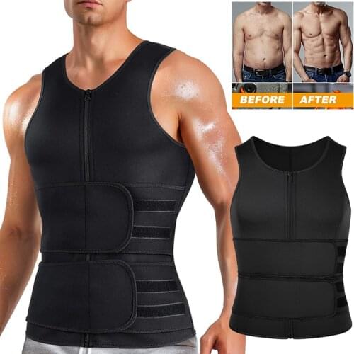 Men Neoprene Body Shaper Waist Trainer Corset Tummy Control Belt Sauna Slimming Strap Fitness Sweat Shapewear for Fat Burner