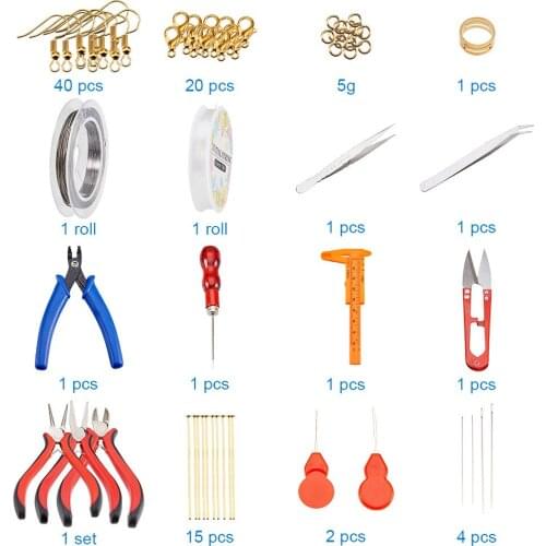 ICNWAY Jewellery Making Tool Set Earring Earring Diy Material Bag Handmade Pliers Jewelry Accessories